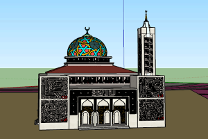 فایل آبجکت مسجد در اسکچاپ به صورت رایگان - فروشگاه ایرانیان شهرساز