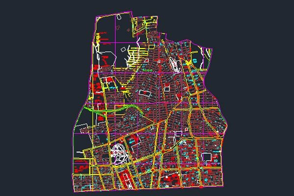 اتوکد نقشه منطقه ۶ شهر تهران به صورت رایگان - فروشگاه ایرانیان شهرساز