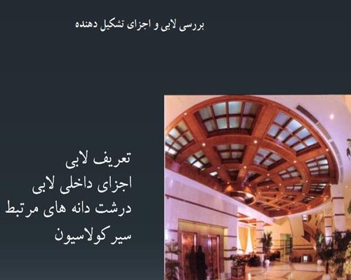 فایل پاورپوینت تعریف لابی هتل به صورت رایگان - فروشگاه ایرانیان شهرساز